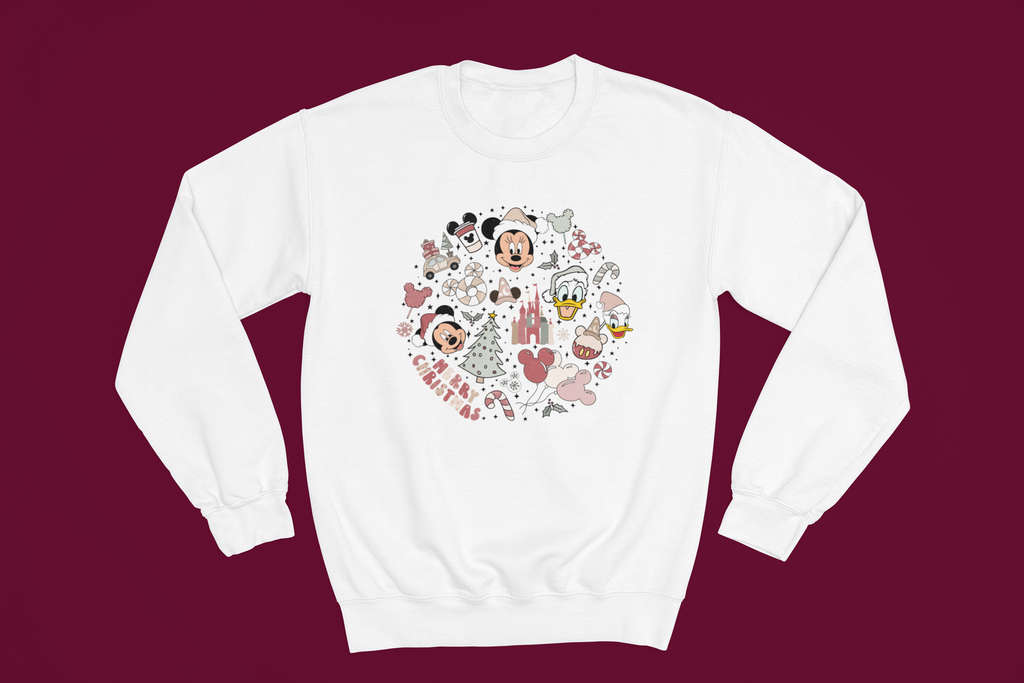 Merry Mouse Friends Sweatshirt | Christmas Park Days
