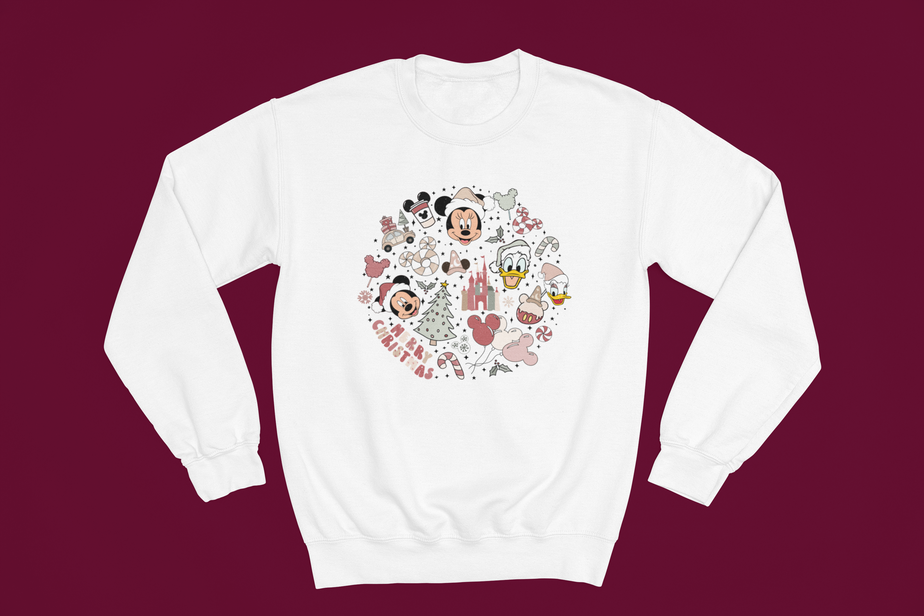 Merry Mouse Friends Sweatshirt | Christmas Park Days