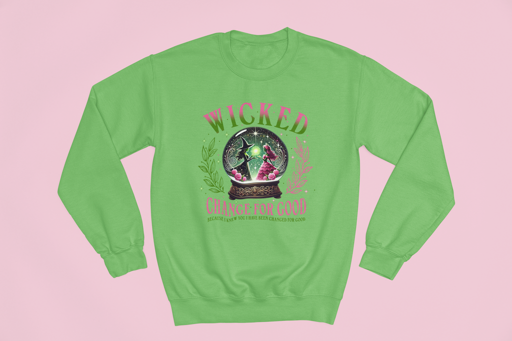 Wicked Design Sweatshirt | Pink & Green Park Day