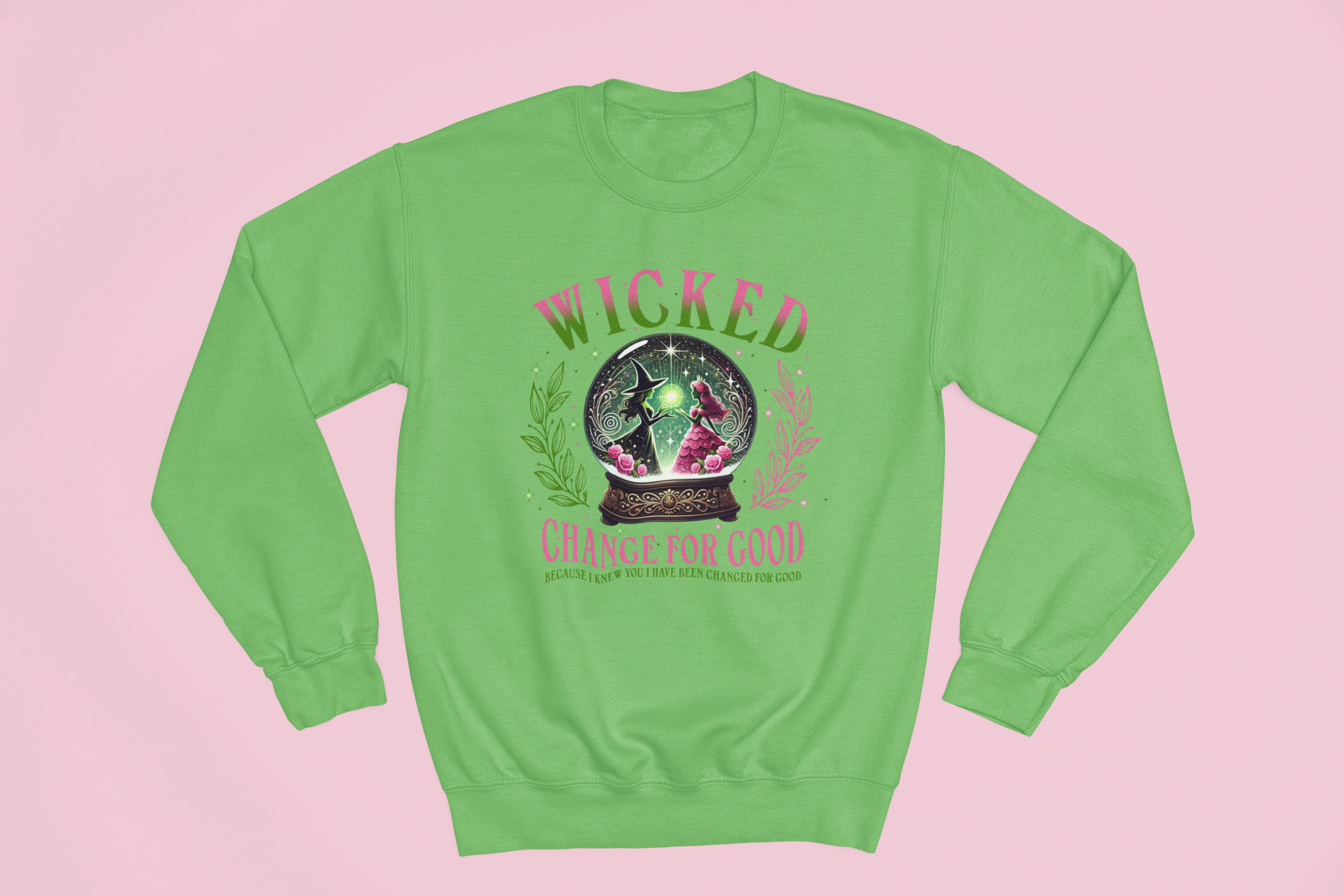 Wicked Design Sweatshirt | Pink & Green Park Day