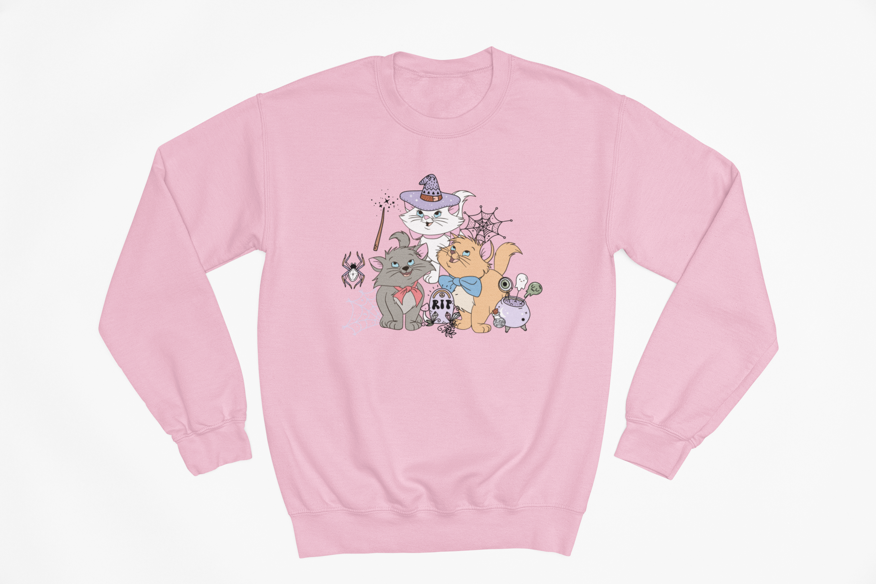 Kids Halloween Jumper | Scaredy Cats Pink