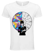 Wednesday Goth Stained Glass Sweatshirt | Spooky Park Day Top