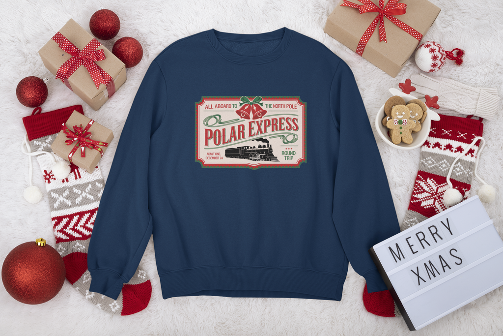 Personalised Train Ticket Jumper | Christmas Park Days