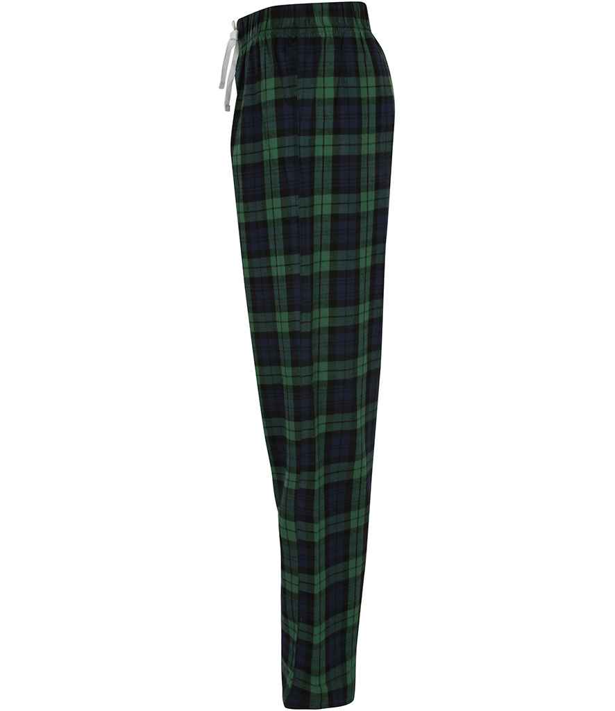 Navy & Green Tartan Pyjama Bottoms | Adults