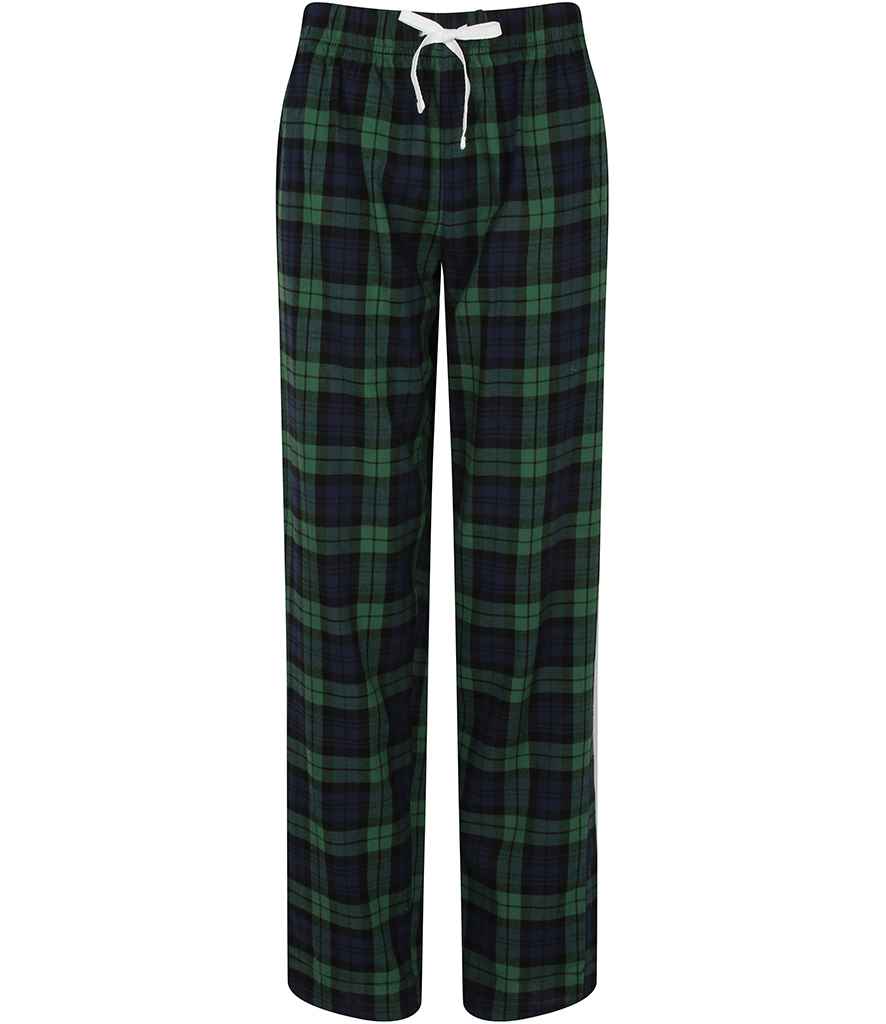 Navy & Green Tartan Pyjama Bottoms | Adults