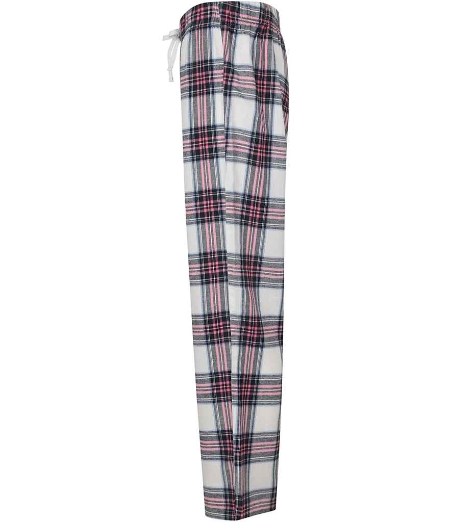 Pink & White Tartan Pyjama Bottoms | Adults